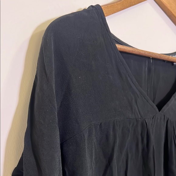Madewell Black Boxy Short Sleeve Cropped Blouse, Womens S - Picture 3 of 7
